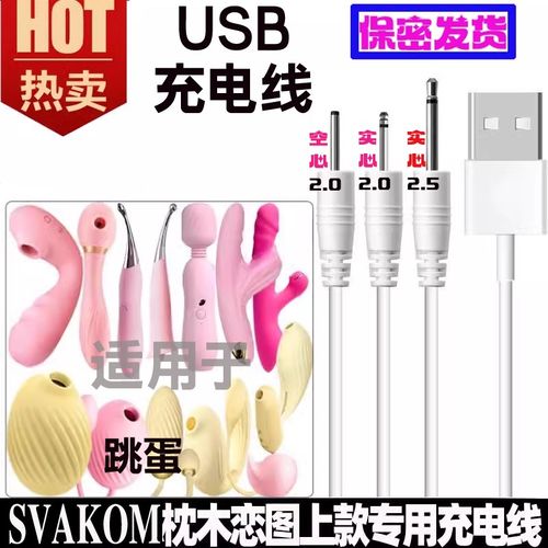 DC圆孔充电器具通用震动棒跳蛋数据线情趣用品专用3条充电线套装