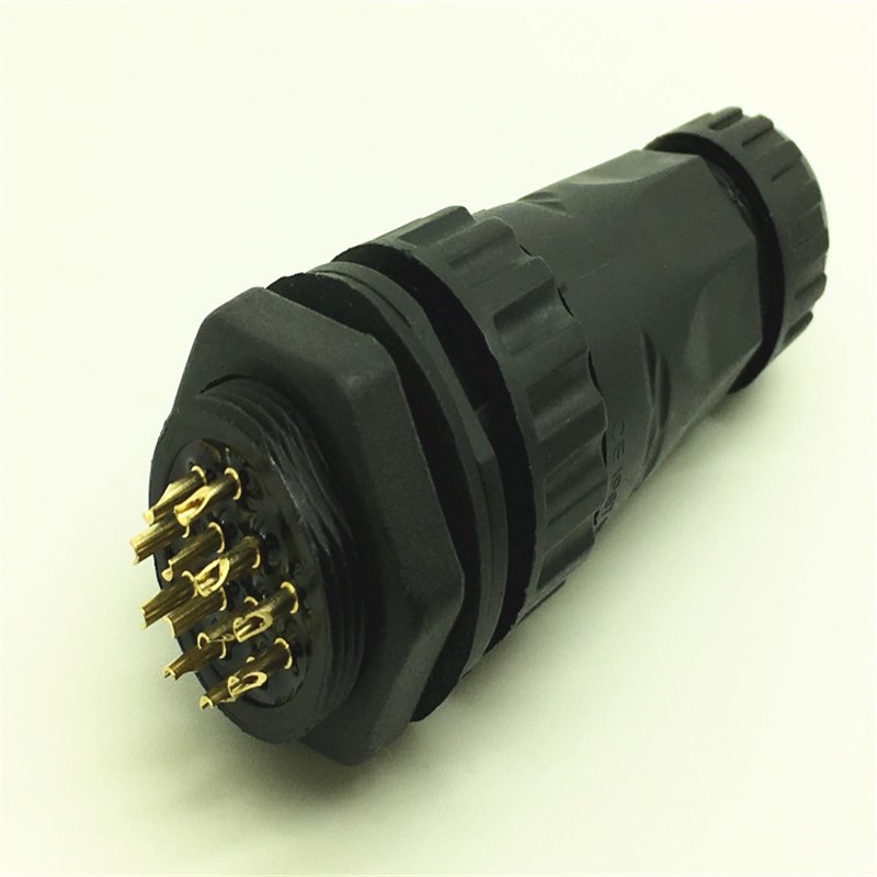 LLT利路通M22-12后装公针面板卡位快接式防水连接器防油防爆防锈
