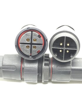 LLTm29-4公母对接连接器螺丝锁线35A 尼龙组装防水防油防生锈