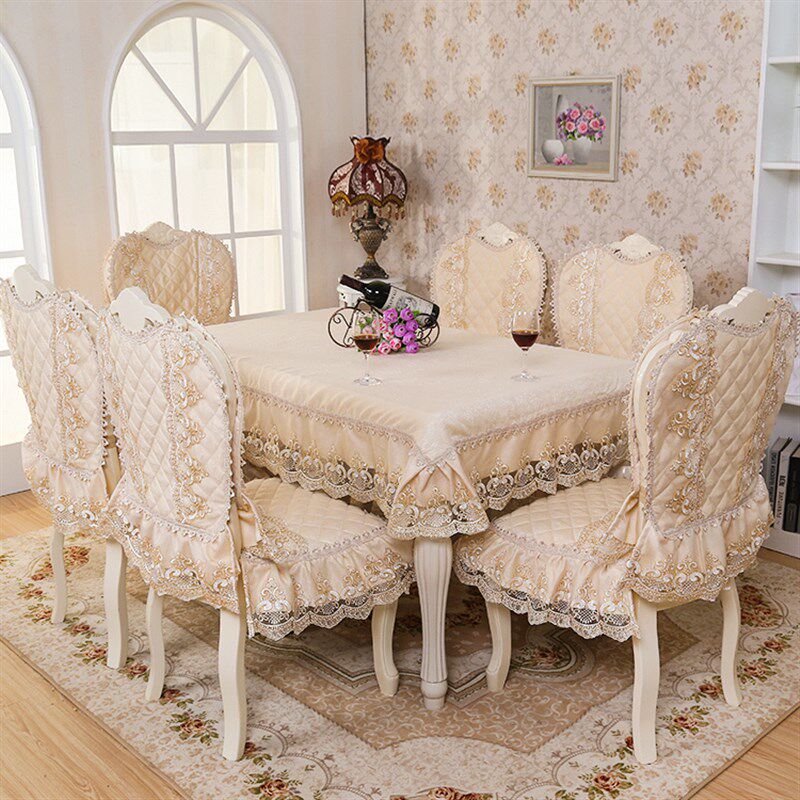 欧式餐桌椅子套罩家用餐桌布椅套椅垫套I装布艺简约中式餐椅垫坐