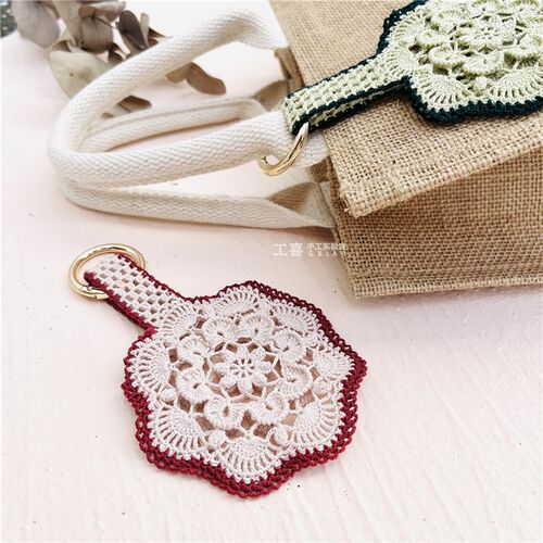 工喜手工香荷立体镂空香袋y材料包 端午防蚊香包囊diy钩针蕾