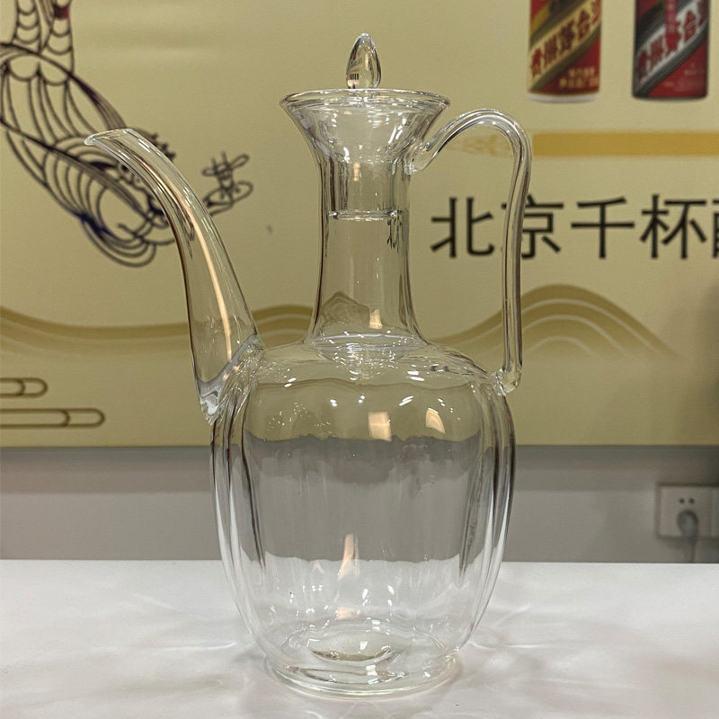 玻璃执壶仿宋贵妃酒壶耐高温茶壶分酒器长嘴透明烧水水壶单壶宋壶
