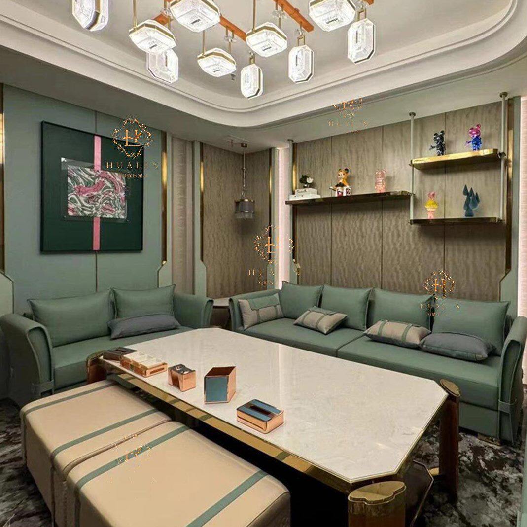 ktv沙发私人影院酒吧夜总会包厢港式轻奢清吧歌舞厅茶几沙发组合