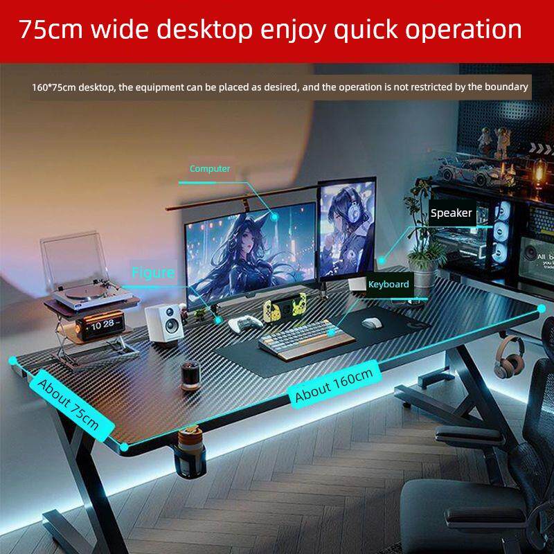 电脑桌台式卧室家用实木桌椅套装网红书桌网吧游戏S3同款电竞桌子