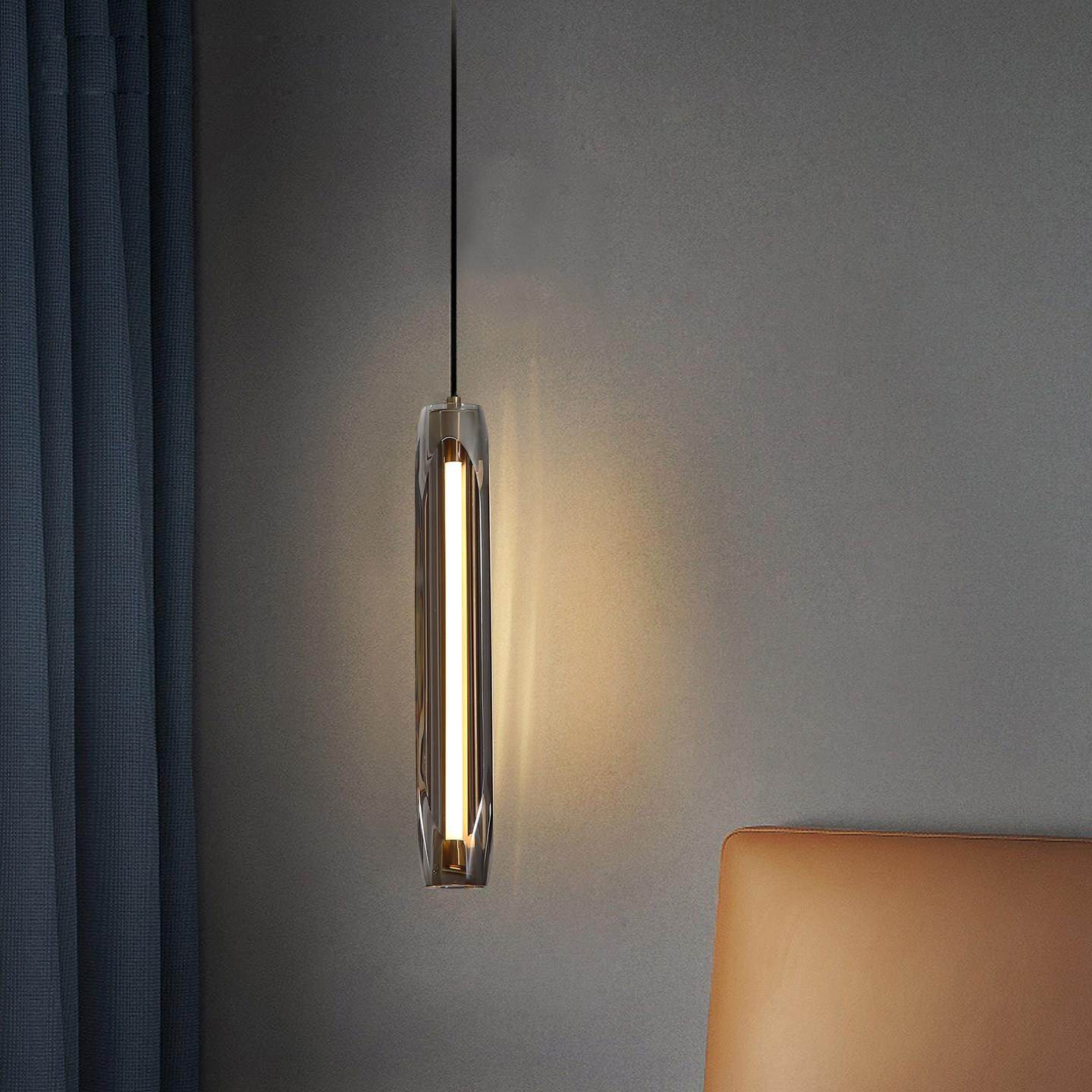 全铜轻奢后现代水晶玻璃饭厅卧室床头吧台个性设计师升降小吊灯,家装灯饰光源,卧室/书房吊灯,淘宝优惠券,粉丝福利购,淘宝优惠卷