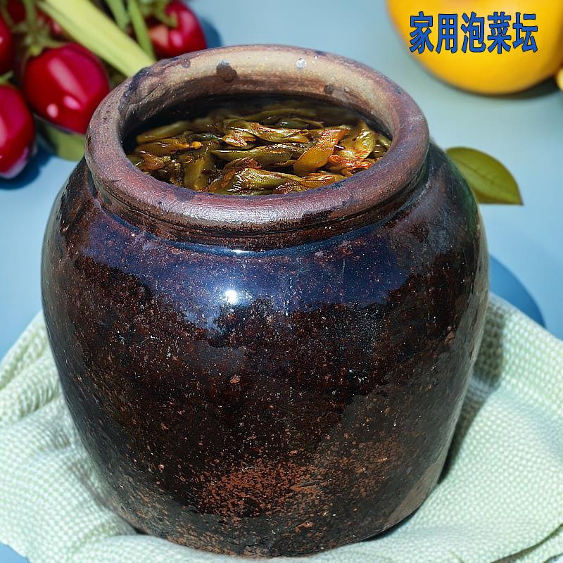 老式泡菜罐腌菜坛子酱料罐储物罐复古酒瓶旧坛子腌肉罐腌鱼罐大号
