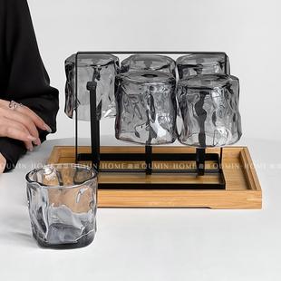 趣皿ins风玻璃水杯套装 家用客厅办公室待客酒杯套装 茶具水具套装