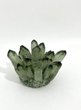 客厅茶几自然绿色水晶集群书房茶室软装现代新中国风样板房家居陈