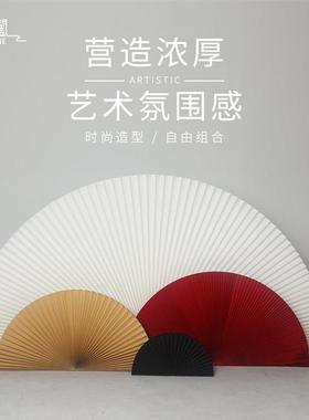 风琴式纸扇中国风复古工艺品摄影扇子橱窗装饰拍摄创意摆件展示品
