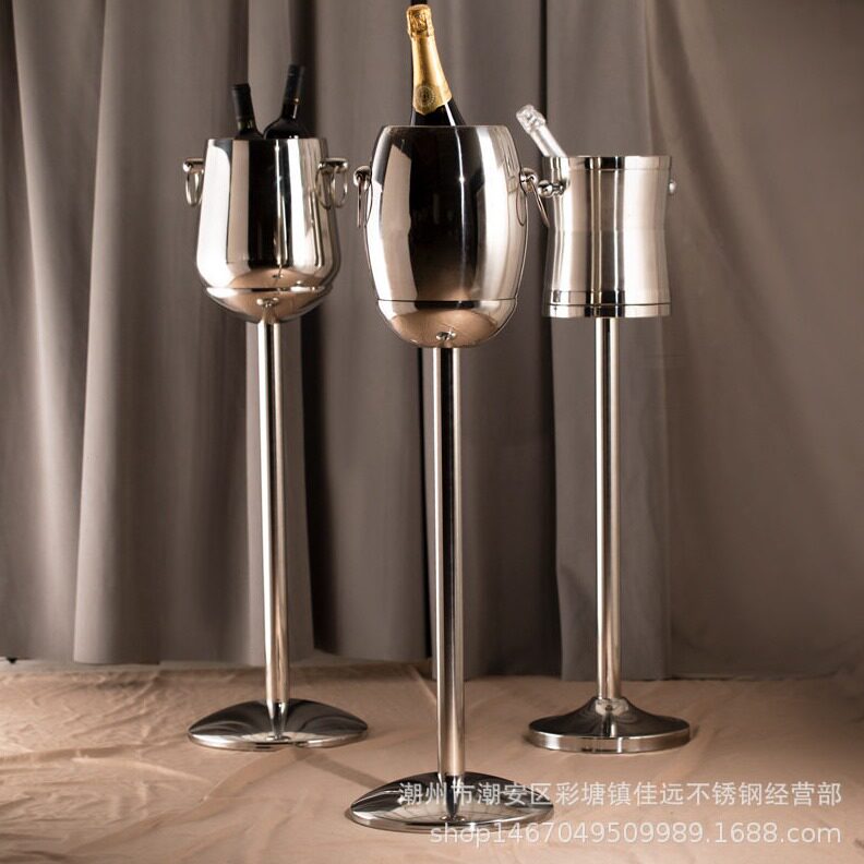 直销档双层香槟桶套装落地冰桶家用红酒冰桶酒吧酒店冰酒器软装设