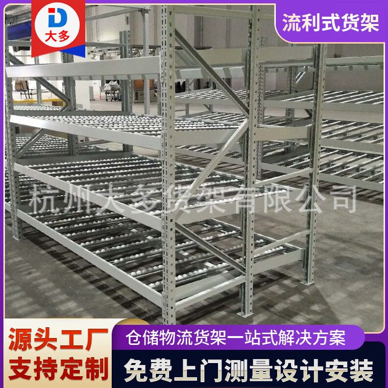 直销精益管流利式货架滚动式置物架流利条货架车间滑移物料分拣区