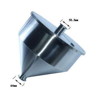 30L料斗加翻盖盖子304内外抛光灌装机料斗64mm卡X盘,带进料口