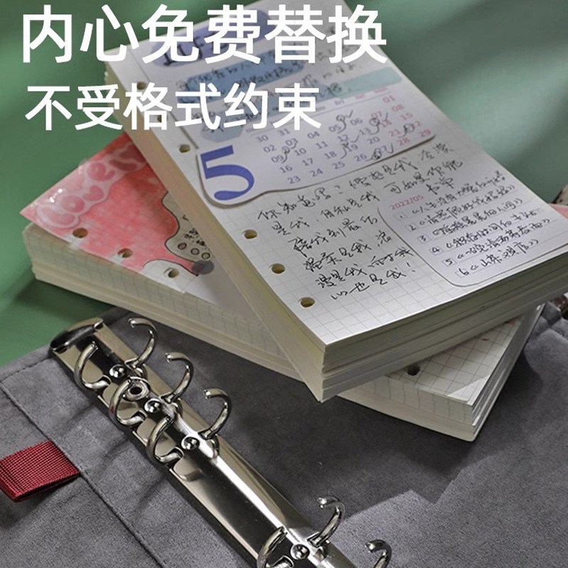可爱子少女柒鹿可爱手作感活页套装手帐本女生手账本丨网红笔记本
