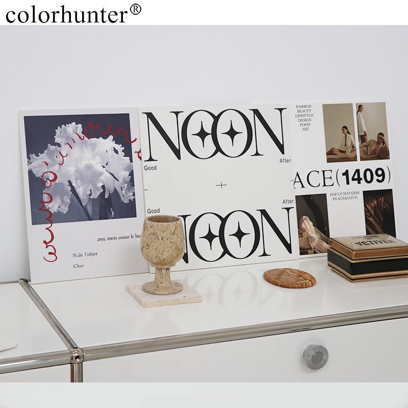 时尚 ins现代简约陈列画家居摆件桌面装饰画法式复古字.母图案摆