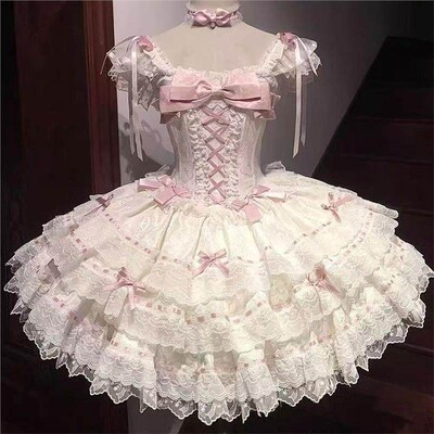 现货花屿蝶梦幻礼盒Lolita原创日常lolita洋装甜美可爱连衣裙