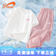 速干运动儿童纯棉短袖 贵人鸟童装 女孩夏季 2026新款 t恤 女童夏套装