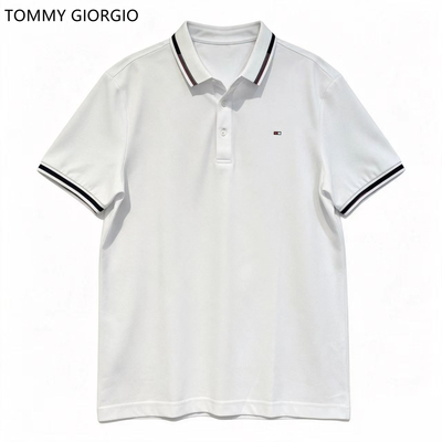 【TommyGiorgio】男白色英伦时尚短袖POLO衫1803