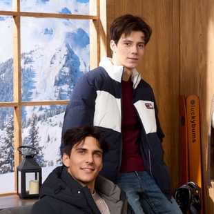 【Tommy Giorgio】羽绒服不规则拼接1607