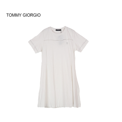 【美美推荐】【TommyGiorgio】女式丝光棉烫钻连衣裙9003
