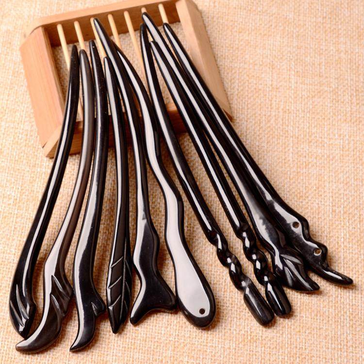 天然黑水牛角簪子盘发手工头饰发钗复古典发簪民族风叶子简约现代,家庭/个人清洁工具,盘发器,淘宝优惠券,粉丝福利购,淘宝优惠卷