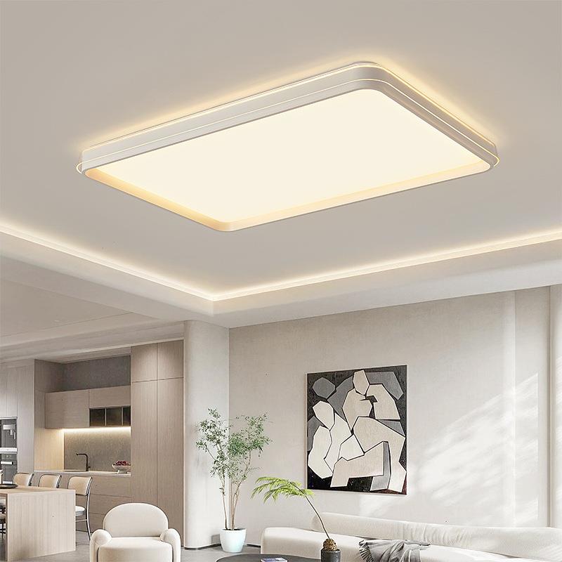 智能led吸顶灯长方形简约现代客厅主灯超薄房间卧室灯具中山家装