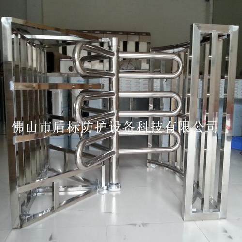 学校考场逆向门 手动单向旋转门 90度旋转栅栏门行人进出半高转闸