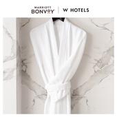 W酒店浴袍春秋薄款 男女情侣浴袍五星级家居浴衣睡袍礼盒装