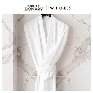 W酒店浴袍春秋薄款男女情侣浴袍五星级家居浴衣睡袍礼盒装