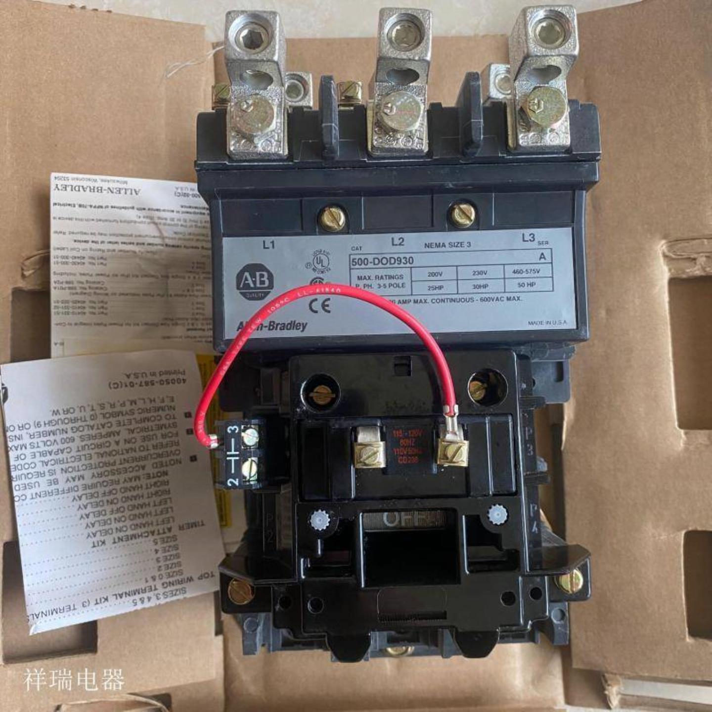 配件全新原装AB Allen-Bradley 接触器500-D0D930 500-DO议价