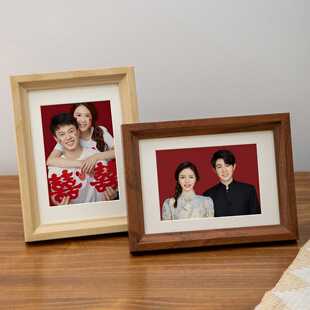 结婚照片相框摆台高级感婚妙照做成相框6寸diy全家福相册空框画框