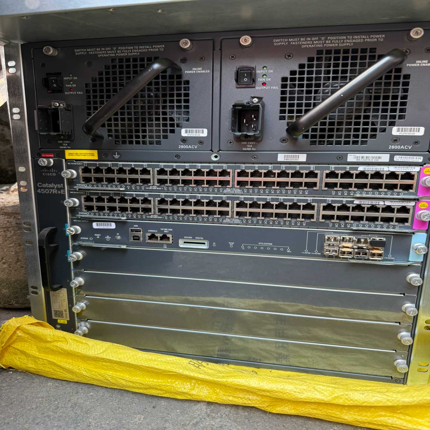 Cisco思科WS-C4507R-E核心交换机，实物图拍照--议价商品