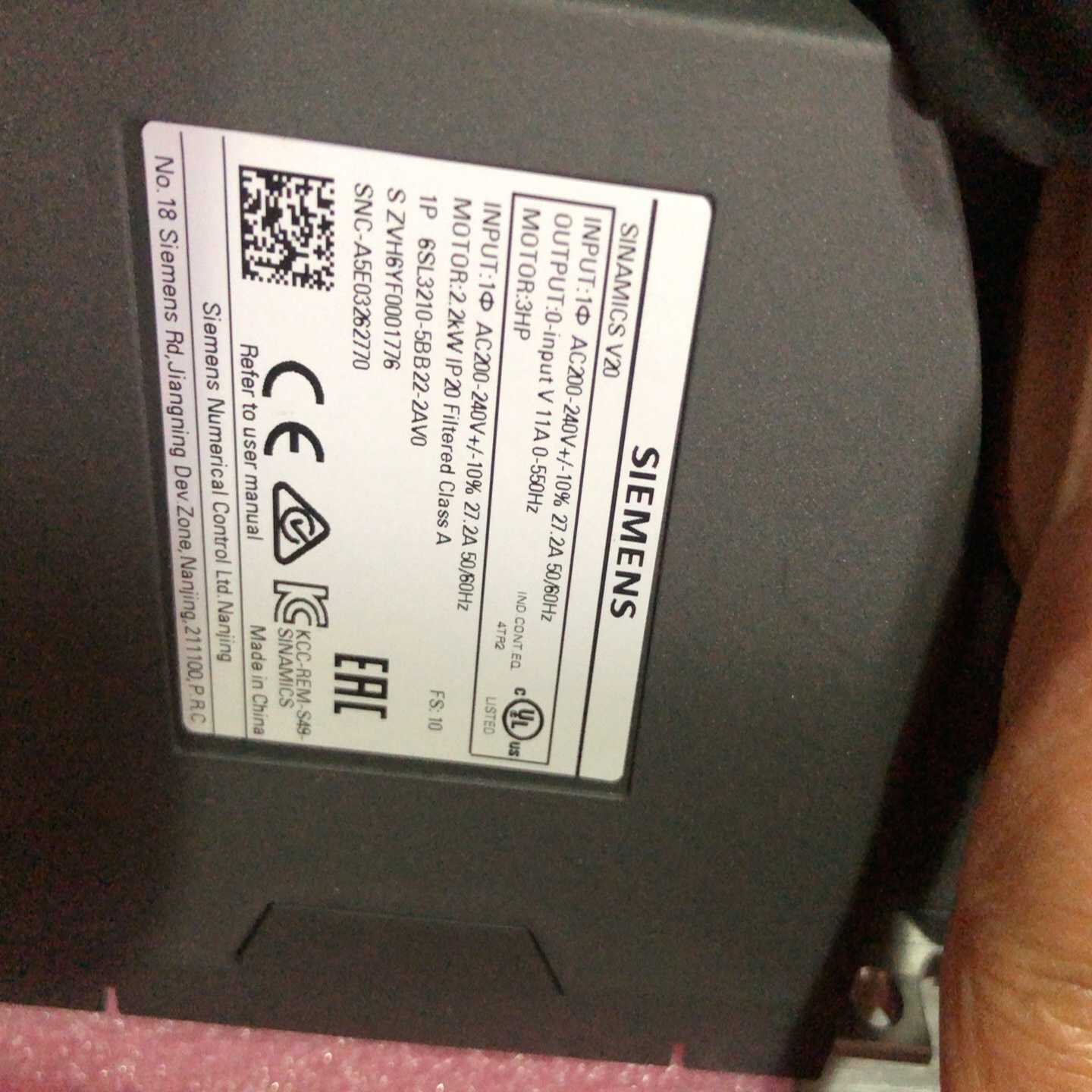 V206SL3210-5BB22-2AV0西门子工业变频器-议价