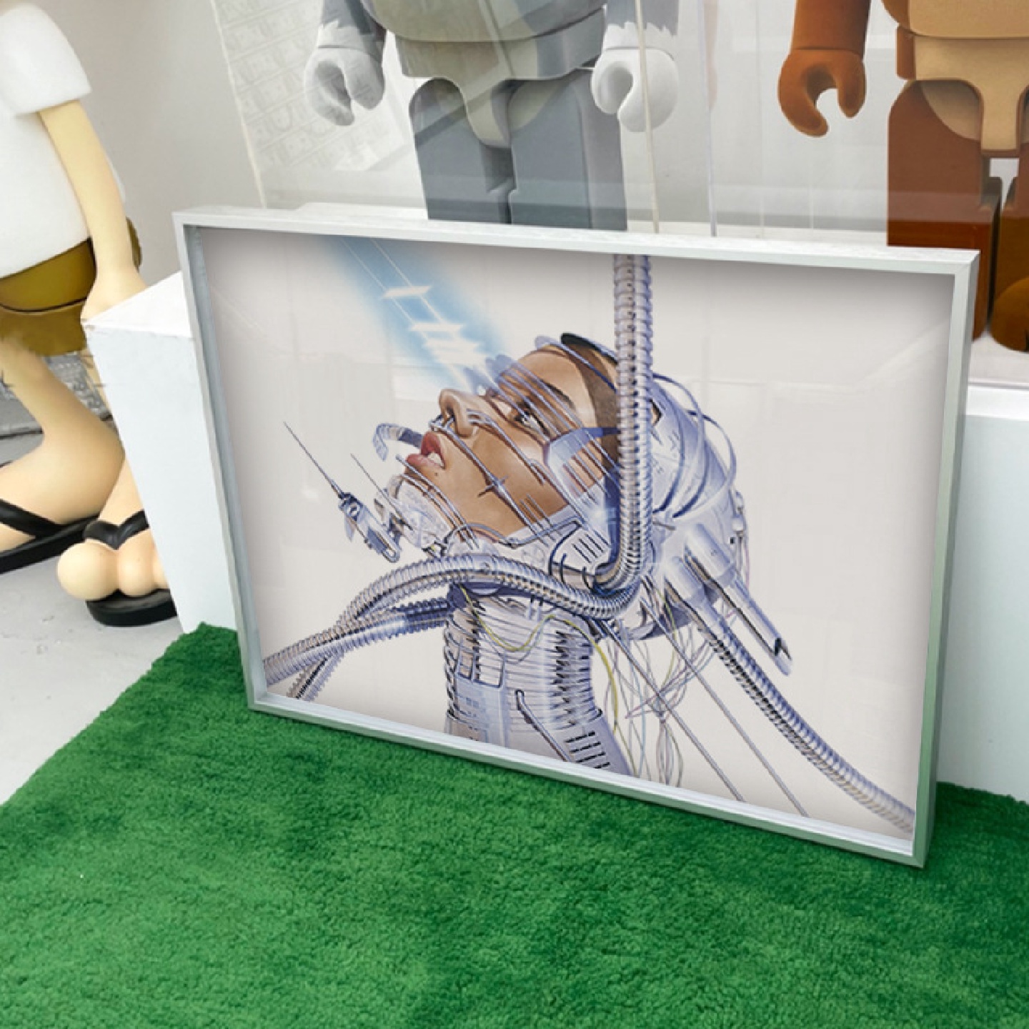 潮流空山基机械姬挂画现代艺术家创意版画客厅书房工作室装饰画图片