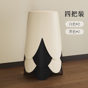 中古乔迁新居塑料凳子家用加厚可叠放备用结实耐用轻奢感圆凳