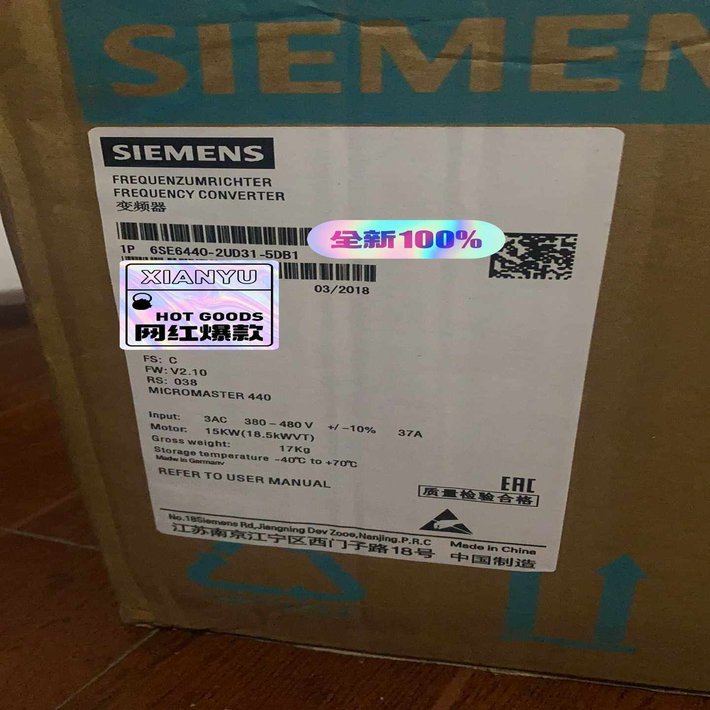 询价拍~变频器     6SE6440-2UD31-5DB1