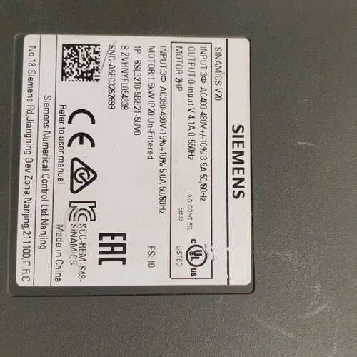 询价-V20变频器6SL32105BE215UV01.
