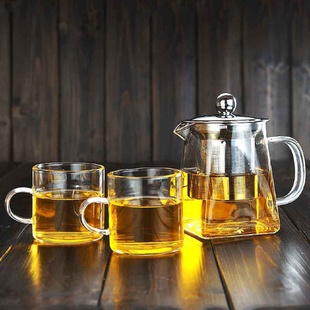 厂家直销高硼硅玻璃茶壶不锈刚过滤网泡茶壶功夫茶具可加热