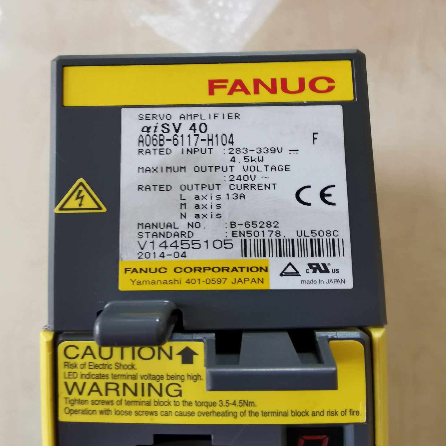 06-6117-104发那驱动器40，几年前从新机-议价