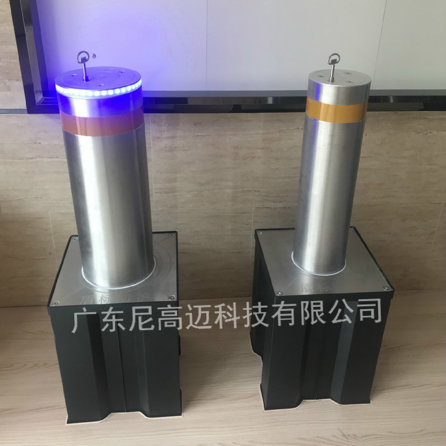 公园步行街手动液压升降柱半自动伸缩成品车挡停车场液压防撞桩