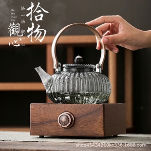 胡桃木全自动上水电陶炉电热煮茶器煮茶壶家用玻璃烧水壶泡茶壶