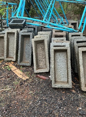 老旧石槽养鱼鱼缸石头花盆睡莲流水组合民间猪槽牛槽马槽庭院装饰