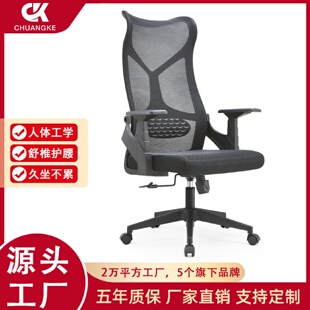 现货人体工学椅办公椅电脑椅可升降旋转带头枕家用舒适久坐背靠椅