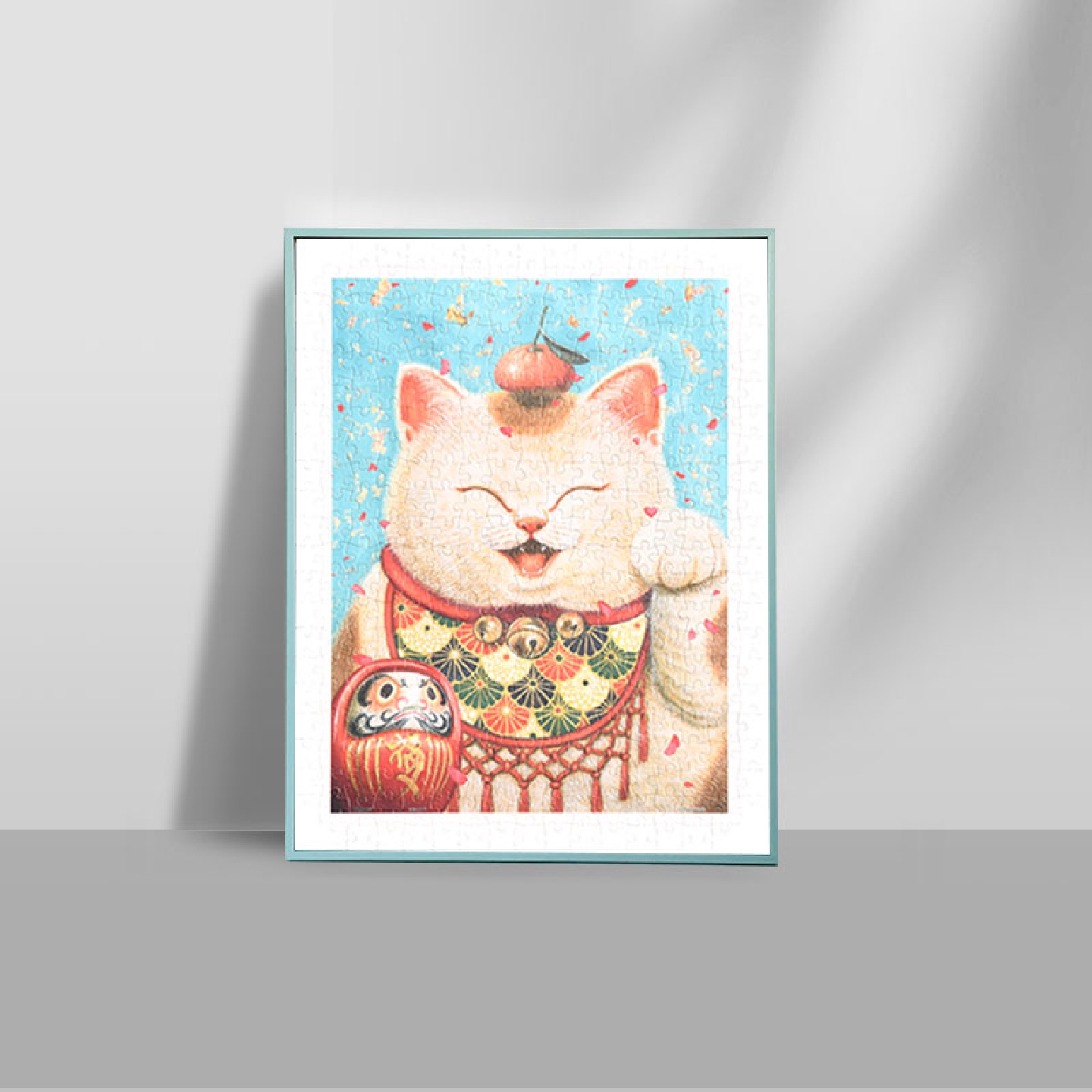 暖暖框坊3DJP拼图相框实木铝合金框架裱框尺寸可定制