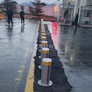 硬质隔离设施防撞柱伸缩桩 校园入口升降路桩大中小学校门口安装