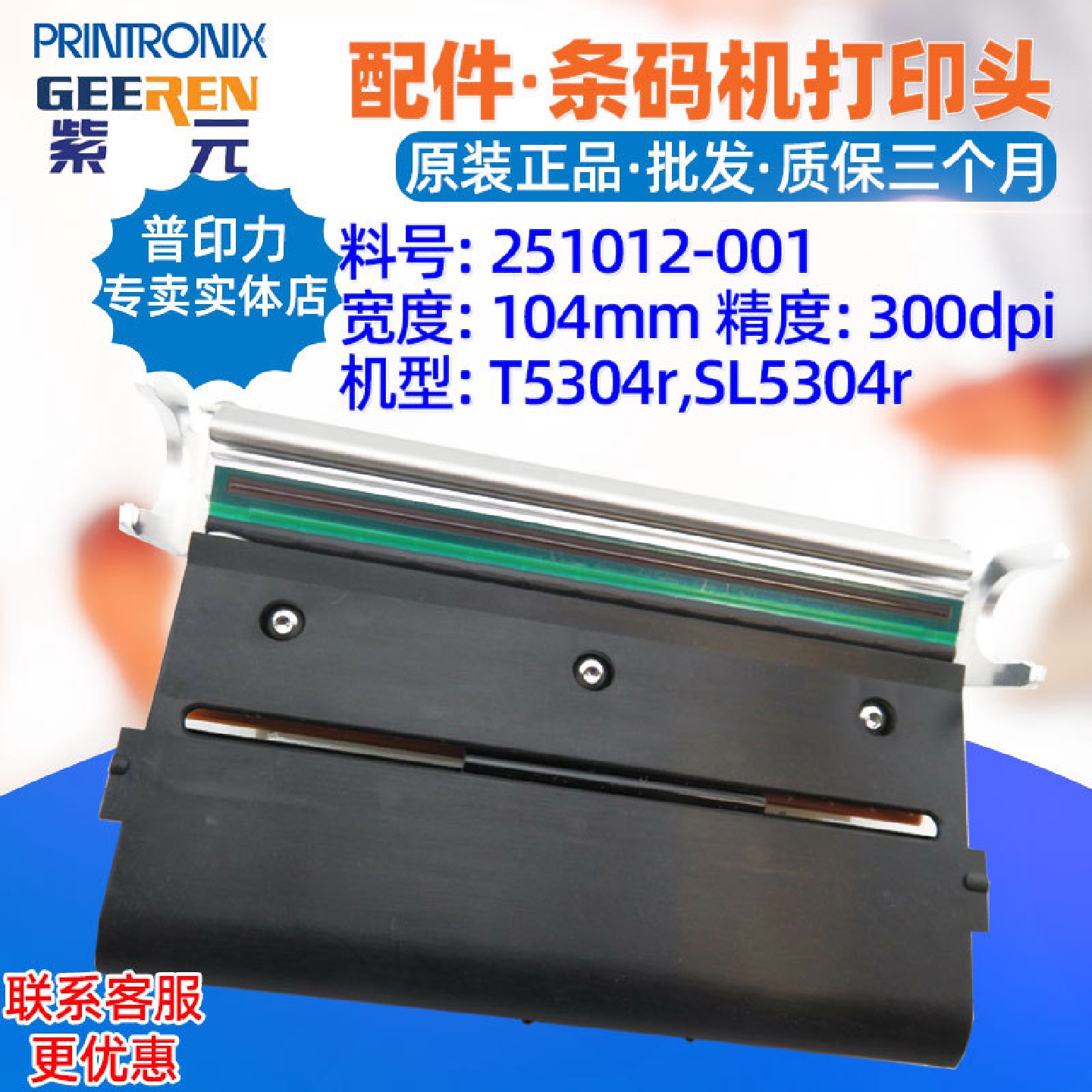 PrintronixT5000T5203rSL5304r打印头251012001250001001头