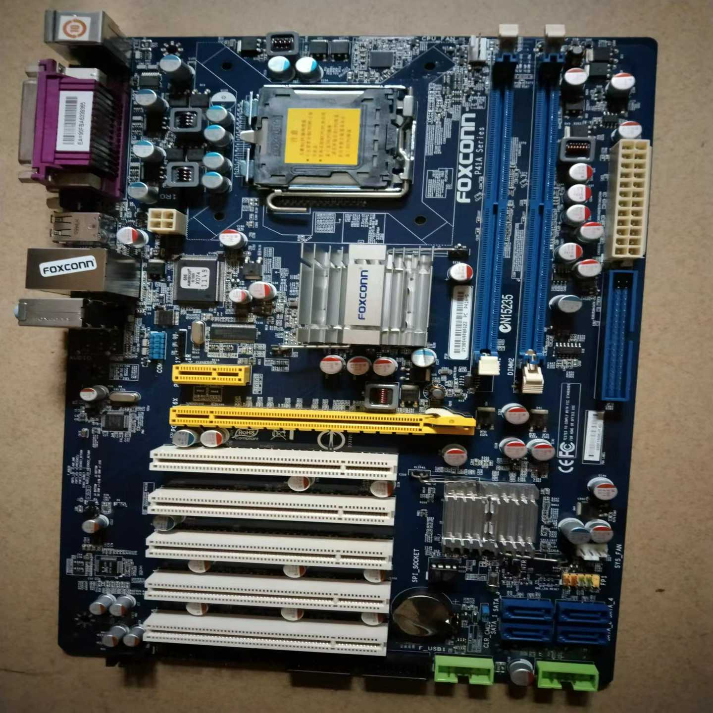 【议价】富士康P41A主板775座DDR2内存5条PCI槽成色新现