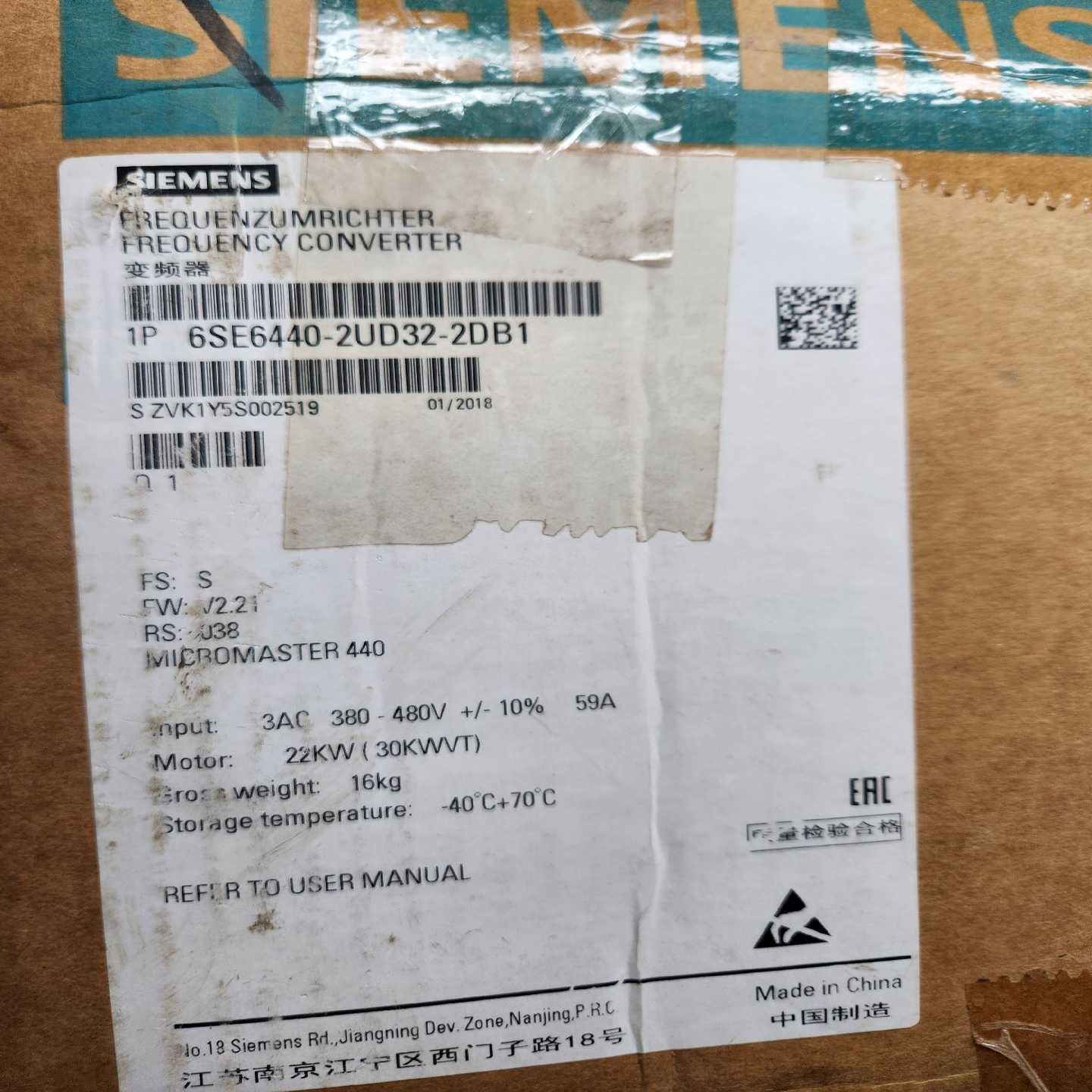 【议价】6SE6440-2UD32-2DB1,库存机,功能,适用