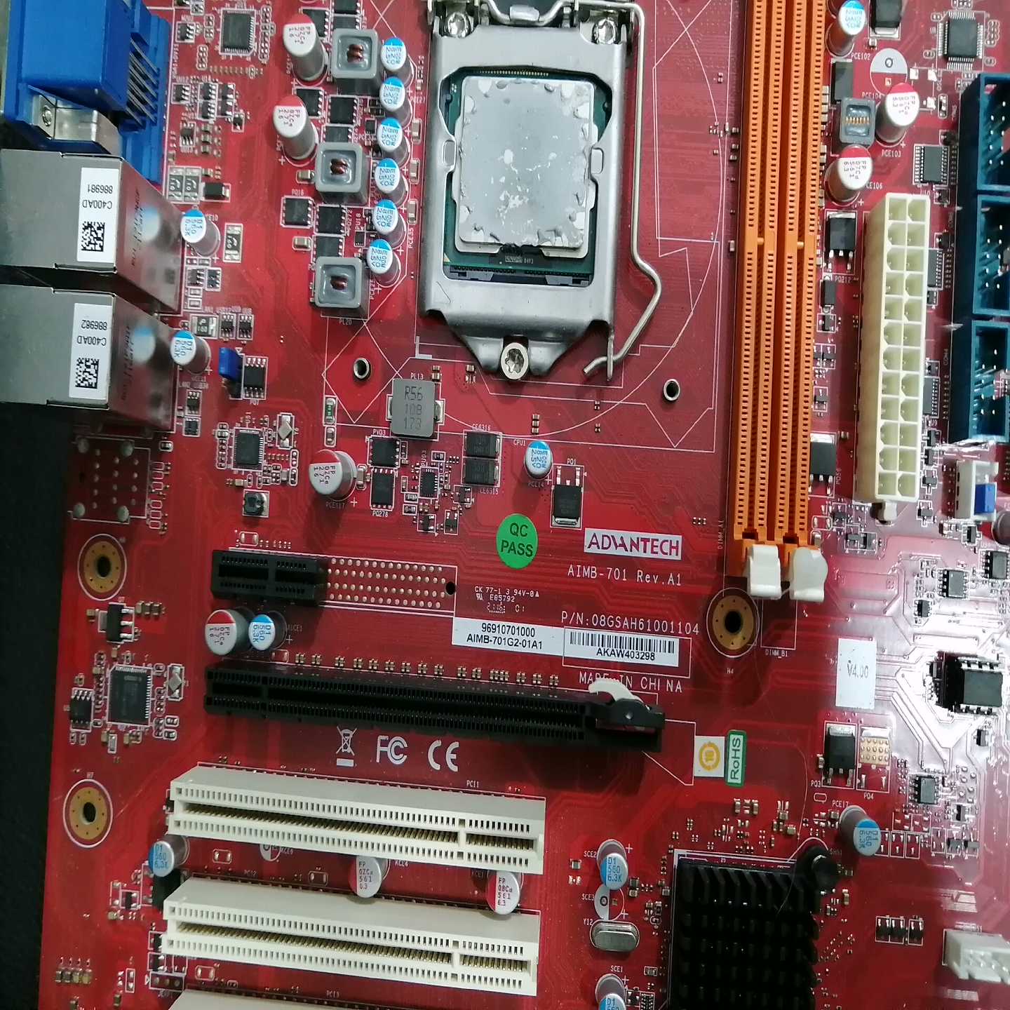 研华AIMB-701Rev.A1工控机主板双网口成色不错-议价