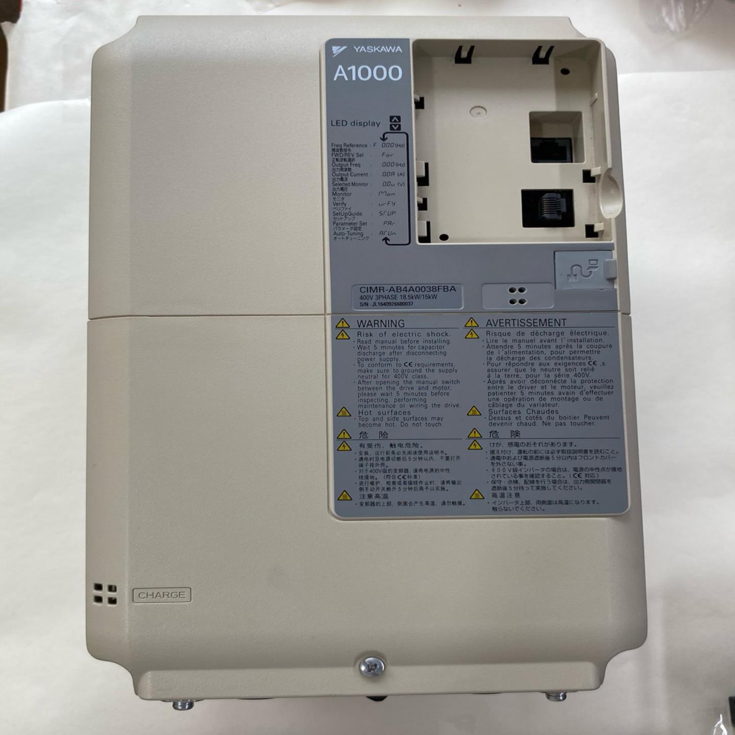 询价安川A1000变频器CIMR-AB4A0038FBA，实物图议价