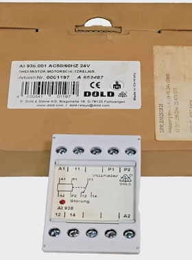 *带盒*E.DOLDAI938.001电机保护继电器24V50/60HZ